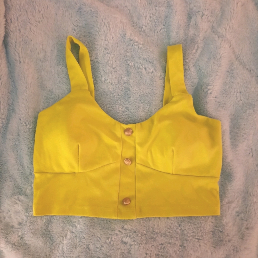 Yellow crop top